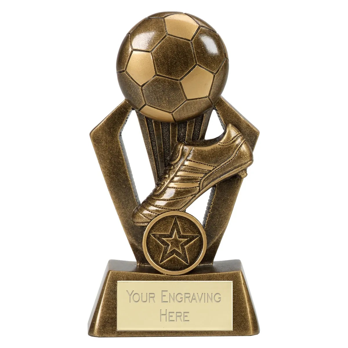 Surge Gold Resin Boot & Ball Football Trophy Bundle x 10