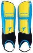Precision Vector Shin & Ankle Pads - Cyan Blue/Yellow