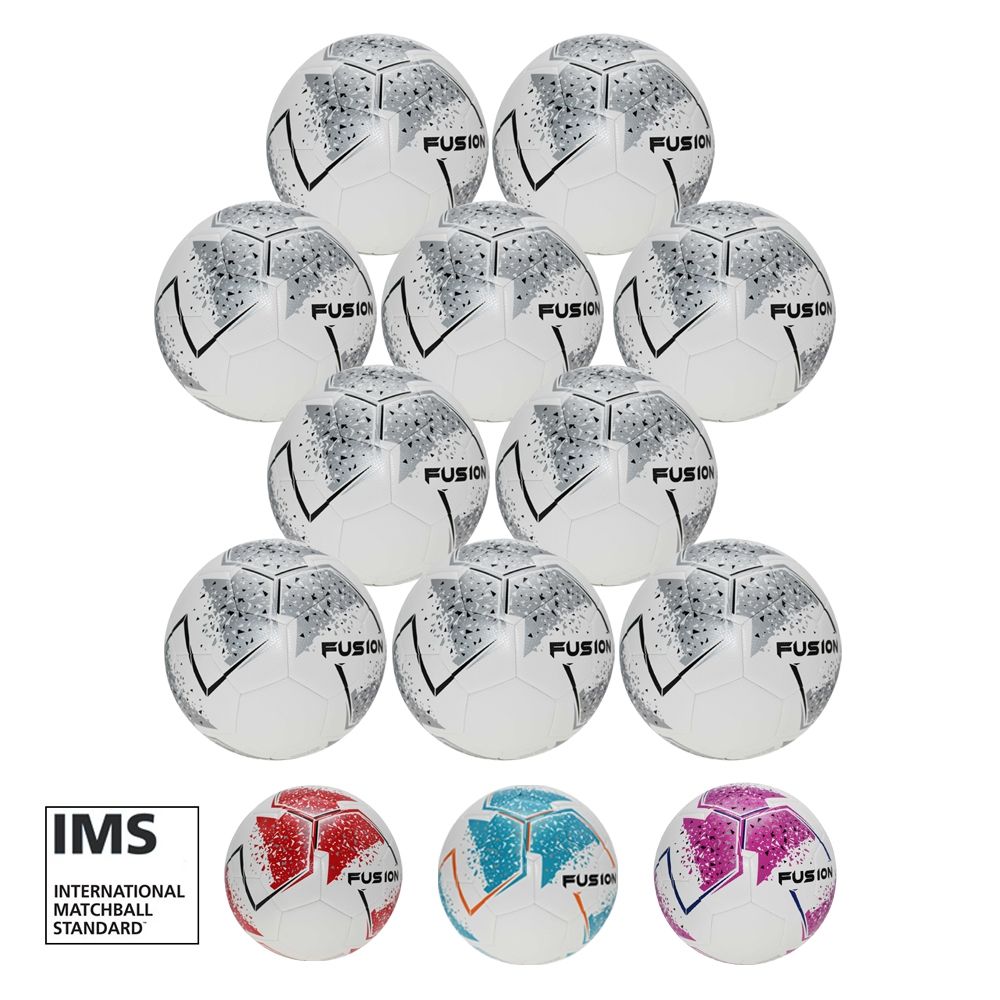 Set of 10 Precision Fusion IMS Footballs with Net Bag